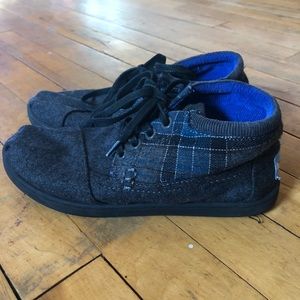 TOMS grey/blue shoes